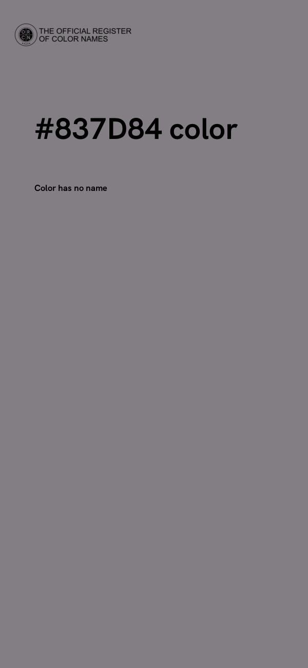 #837D84 color image