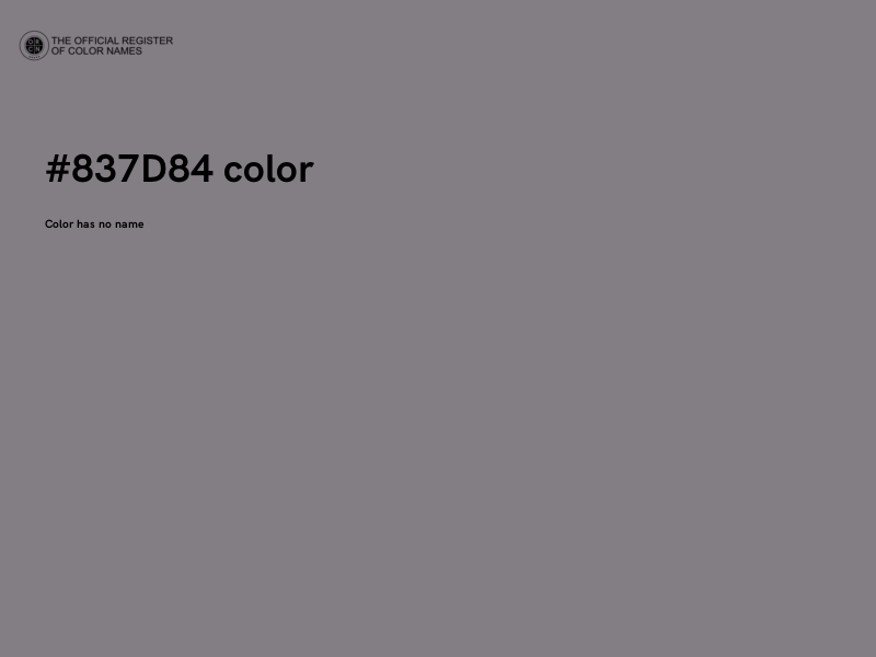 #837D84 color image