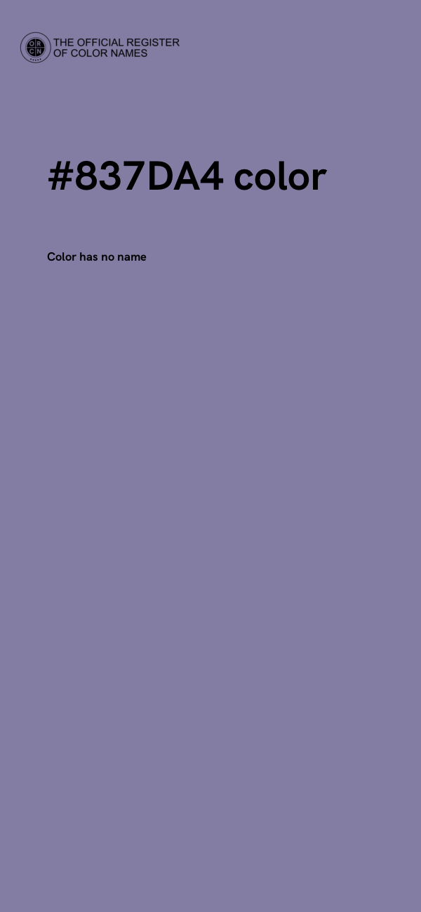 #837DA4 color image