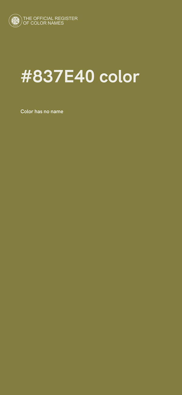 #837E40 color image