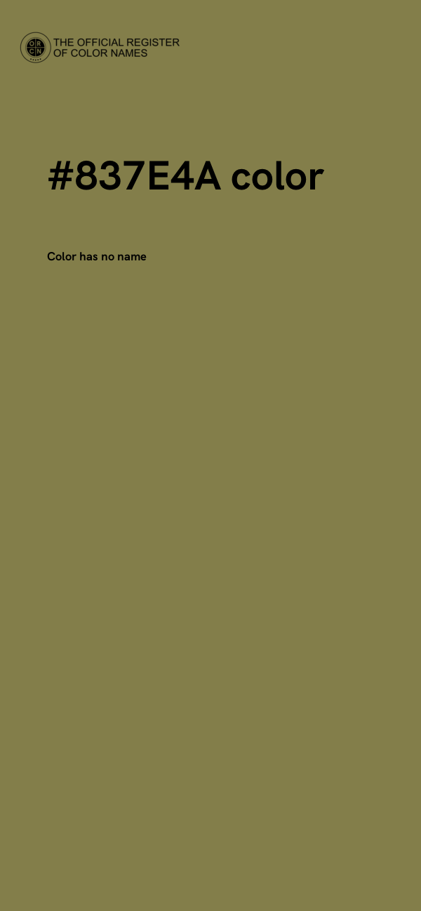 #837E4A color image
