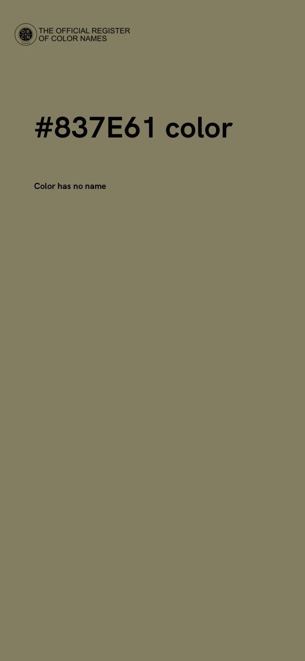 #837E61 color image