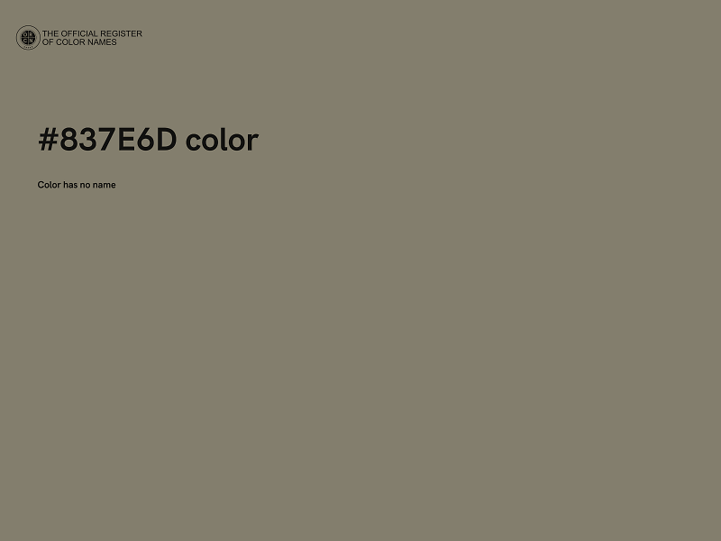 #837E6D color image