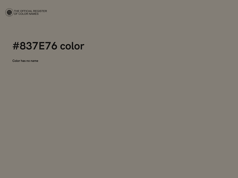 #837E76 color image