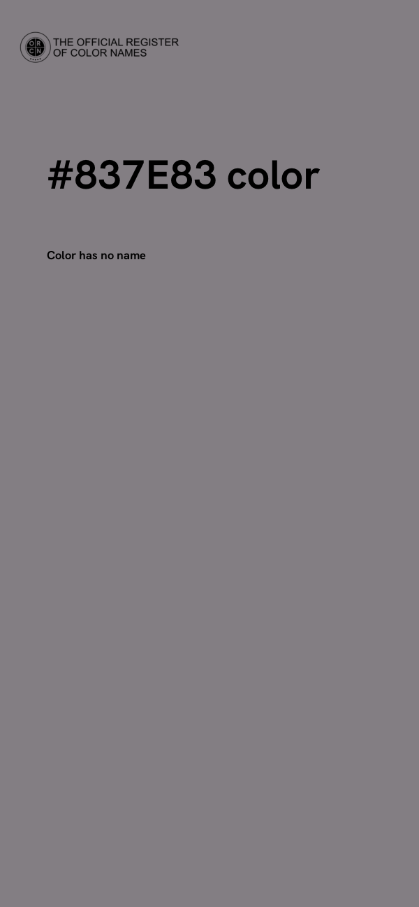 #837E83 color image