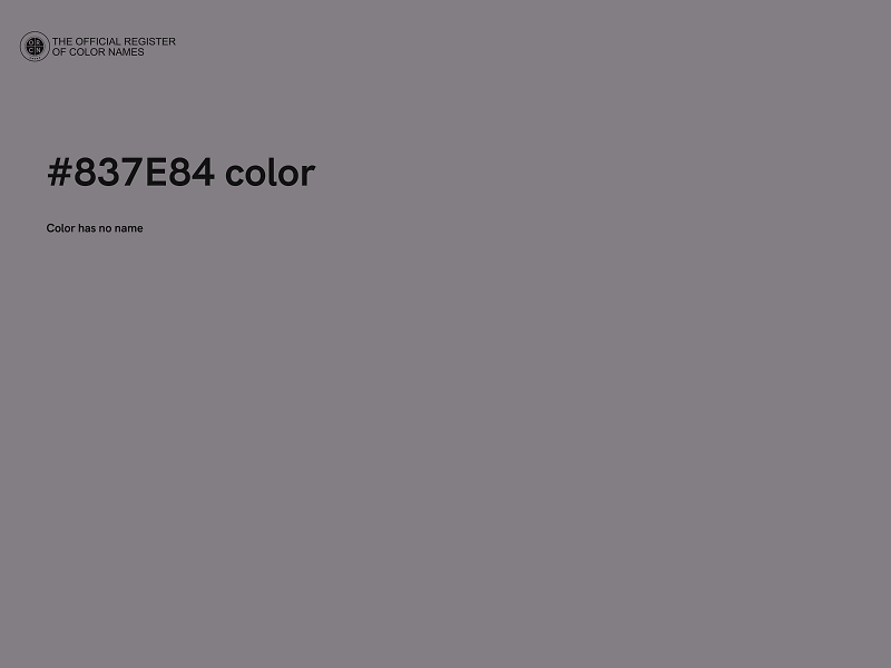 #837E84 color image