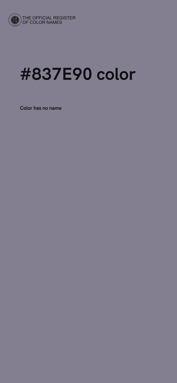 #837E90 color image