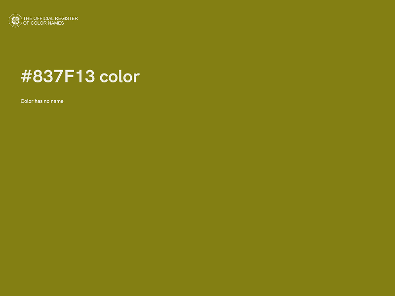 #837F13 color image