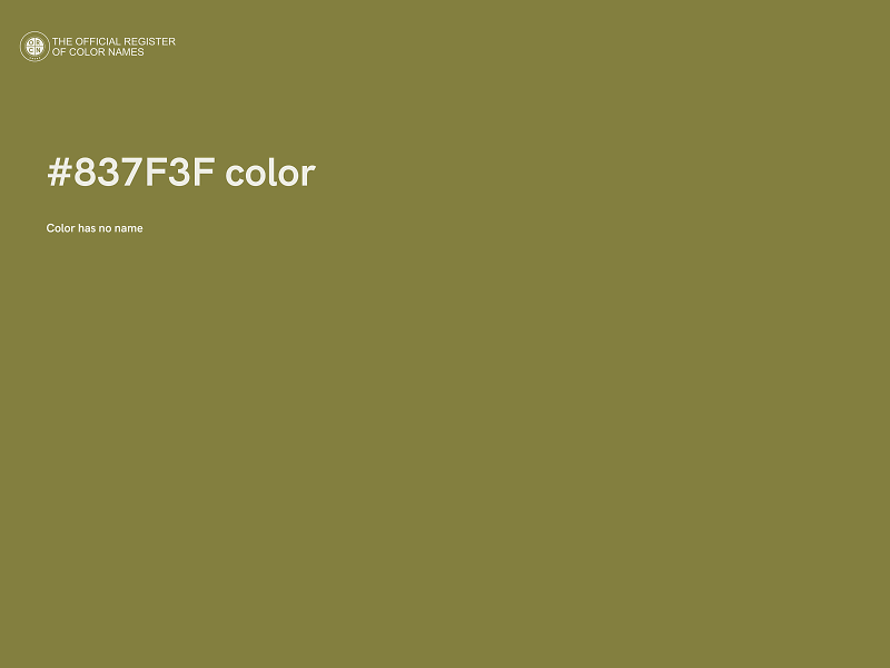 #837F3F color image