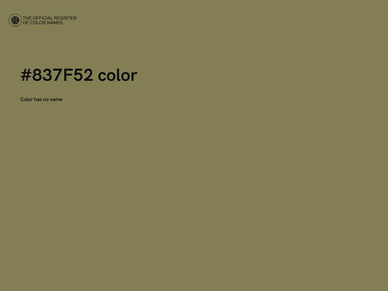 #837F52 color image