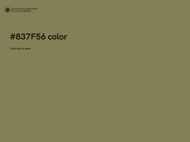 #837F56 color image