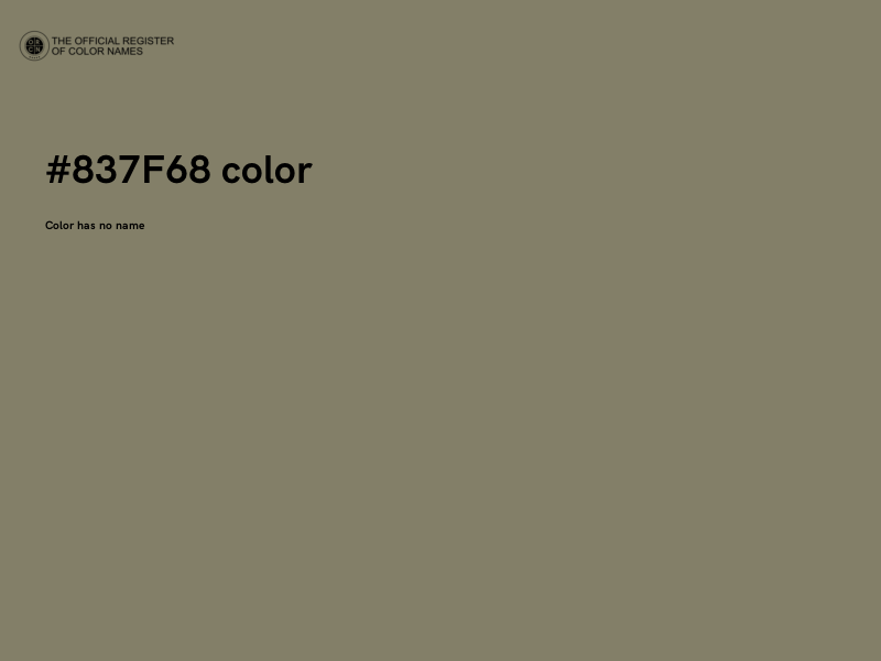#837F68 color image
