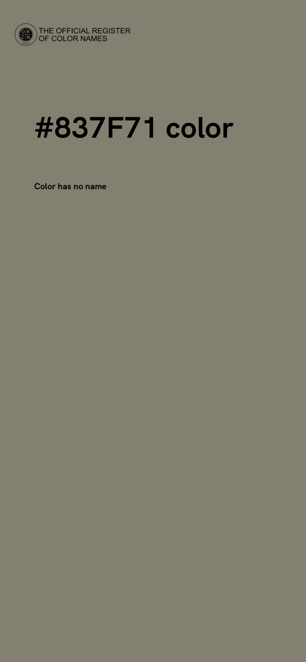#837F71 color image