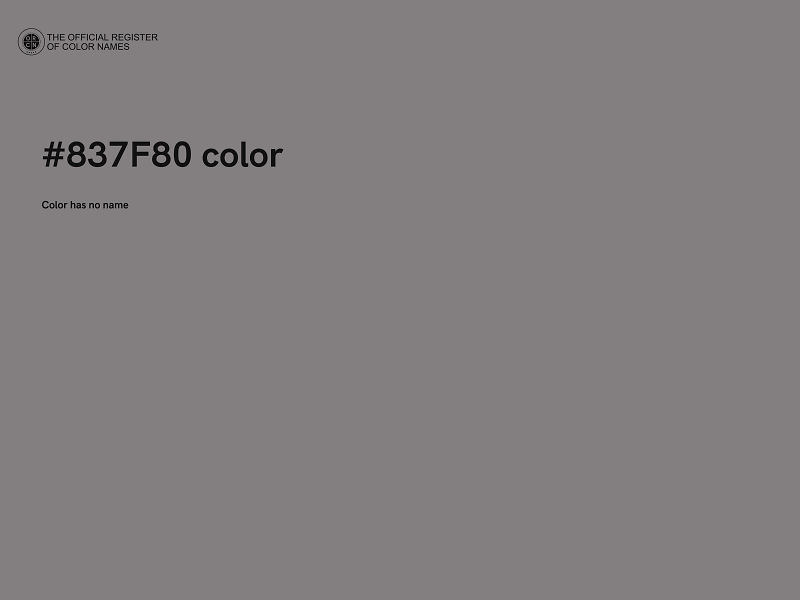 #837F80 color image