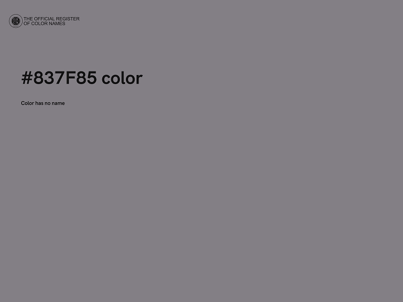 #837F85 color image