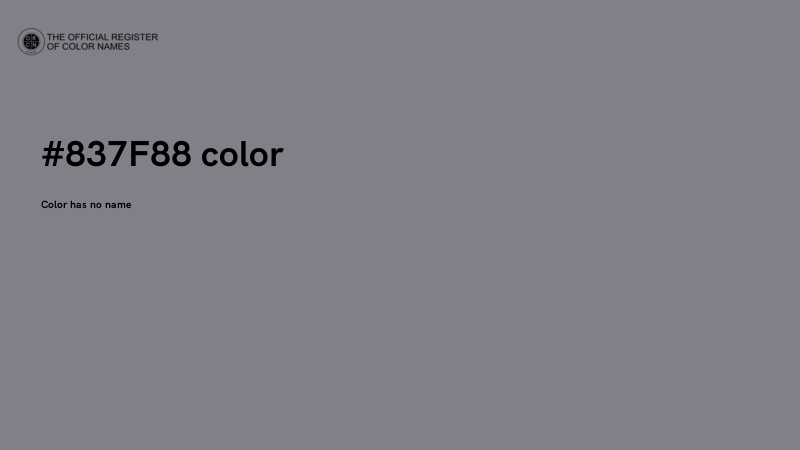 #837F88 color image
