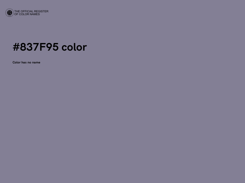 #837F95 color image