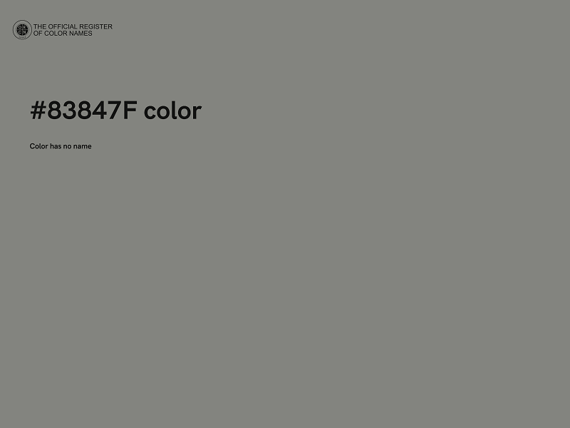 #83847F color image