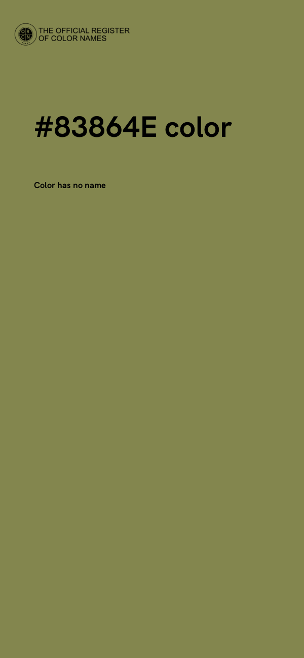 #83864E color image