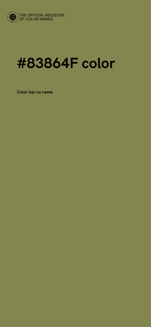 #83864F color image