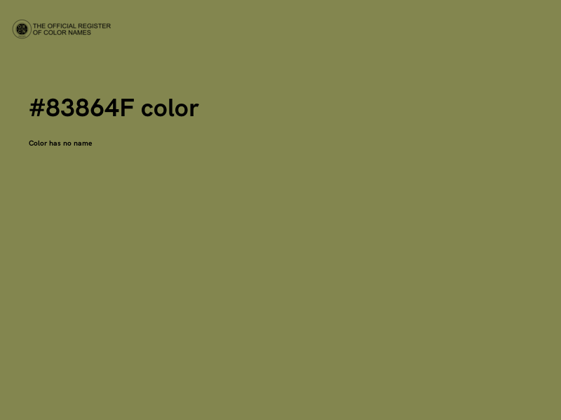 #83864F color image