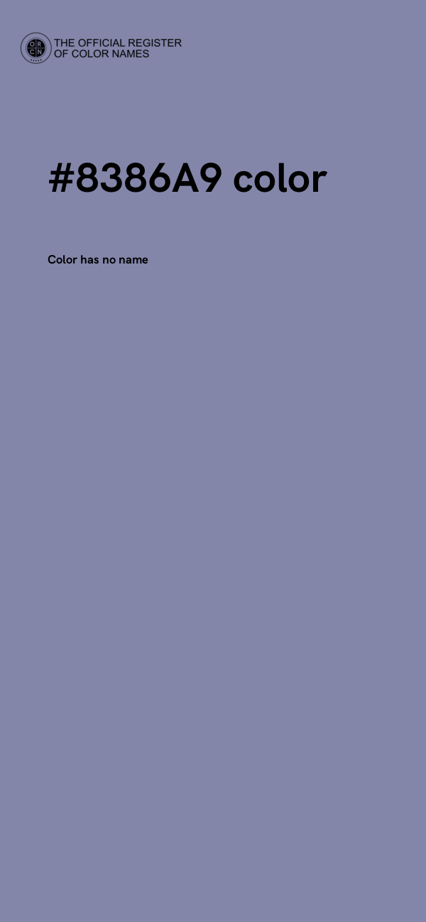 #8386A9 color image