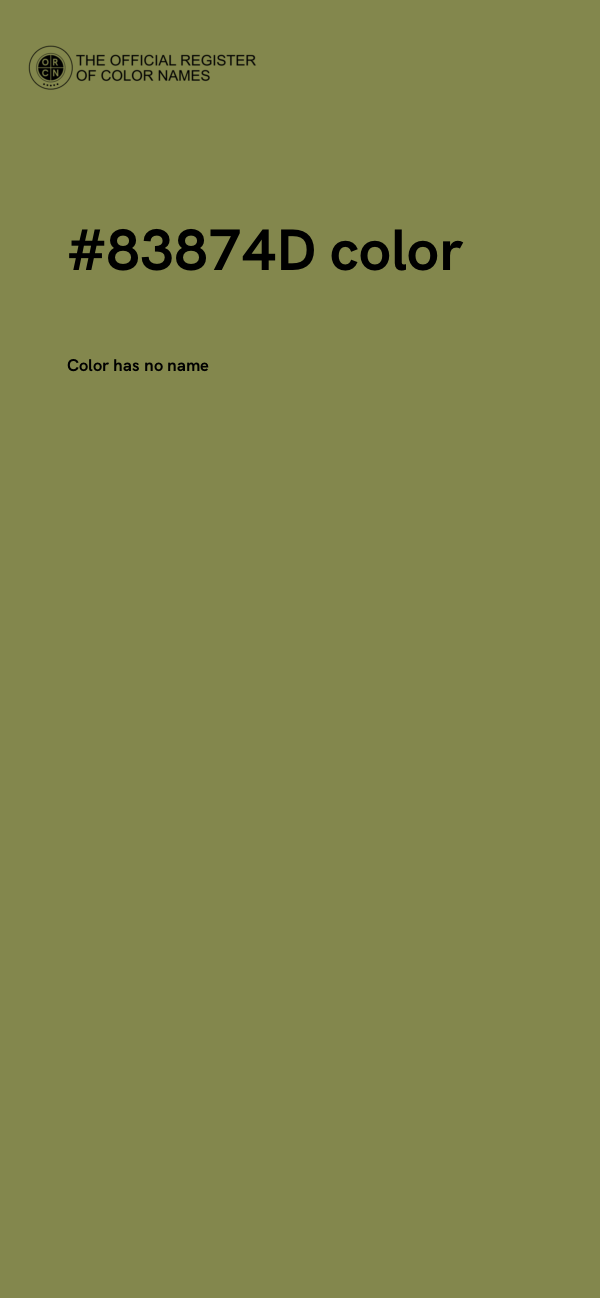 #83874D color image