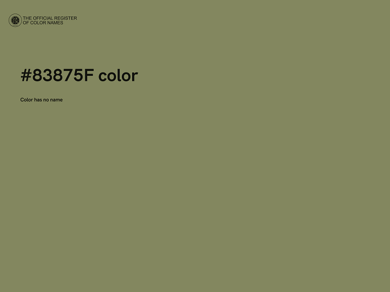 #83875F color image