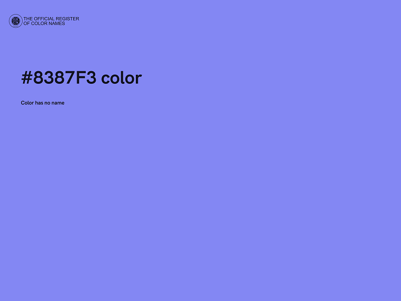 #8387F3 color image