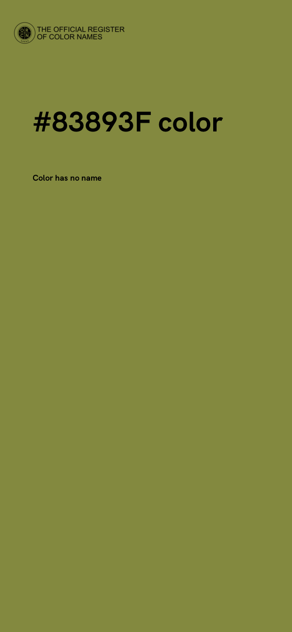 #83893F color image