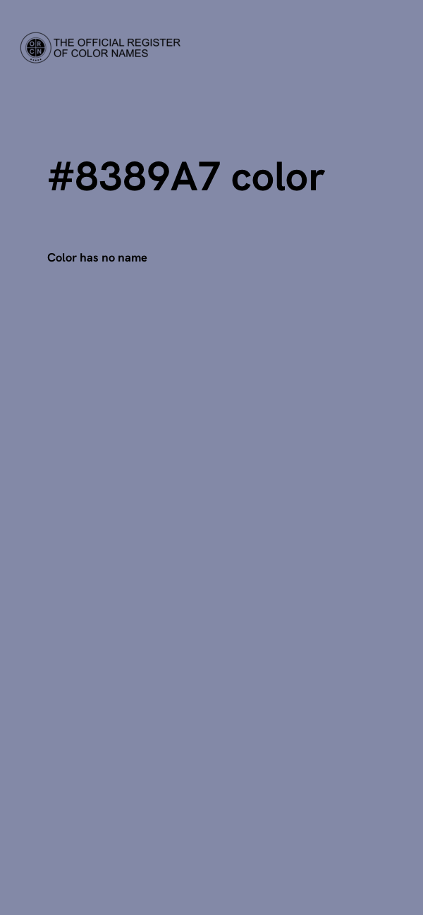 #8389A7 color image