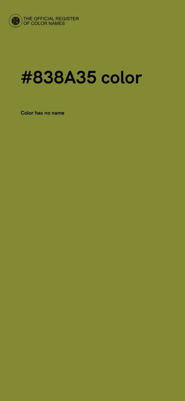 #838A35 color image