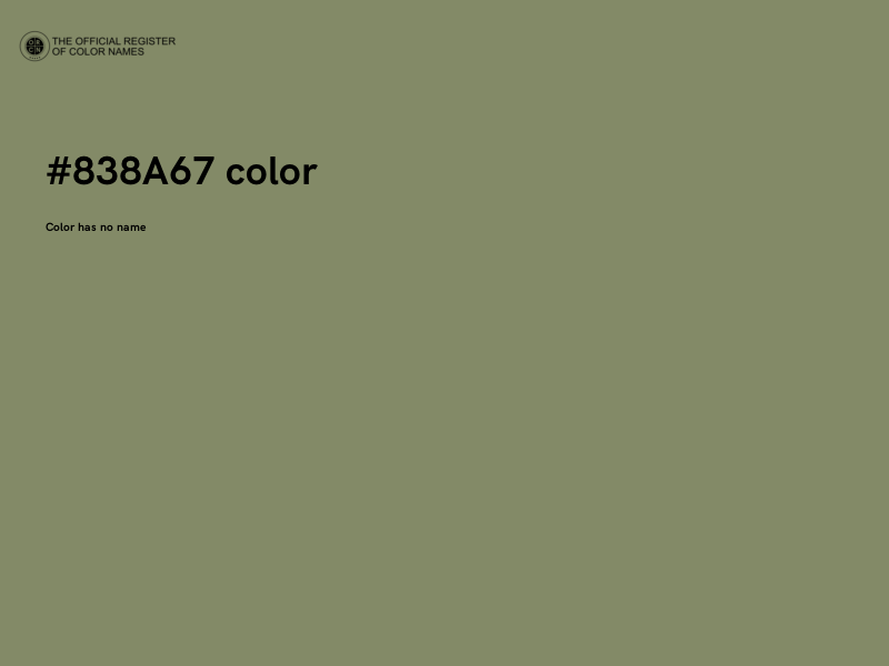 #838A67 color image