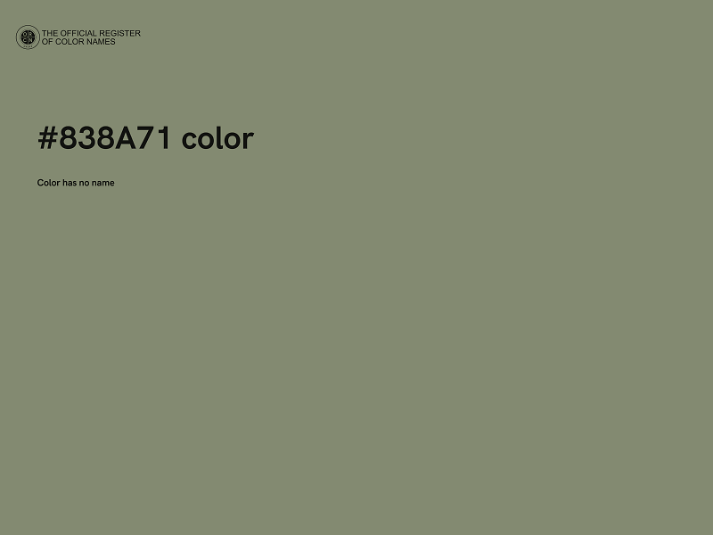 #838A71 color image