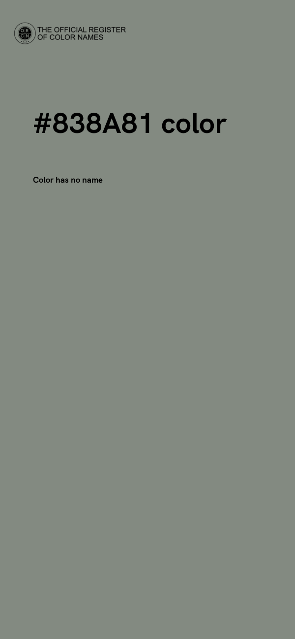 #838A81 color image