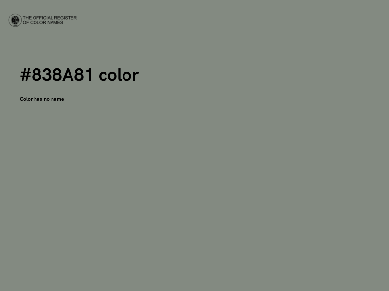 #838A81 color image