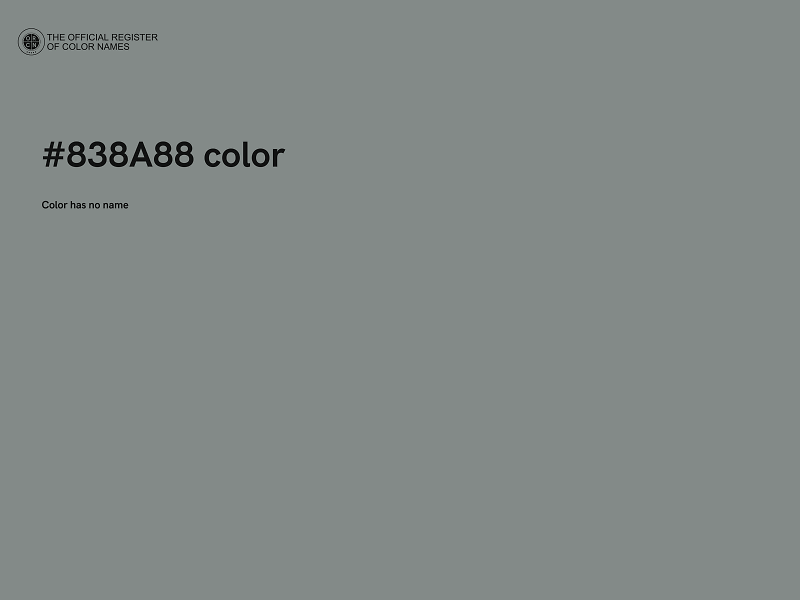 #838A88 color image