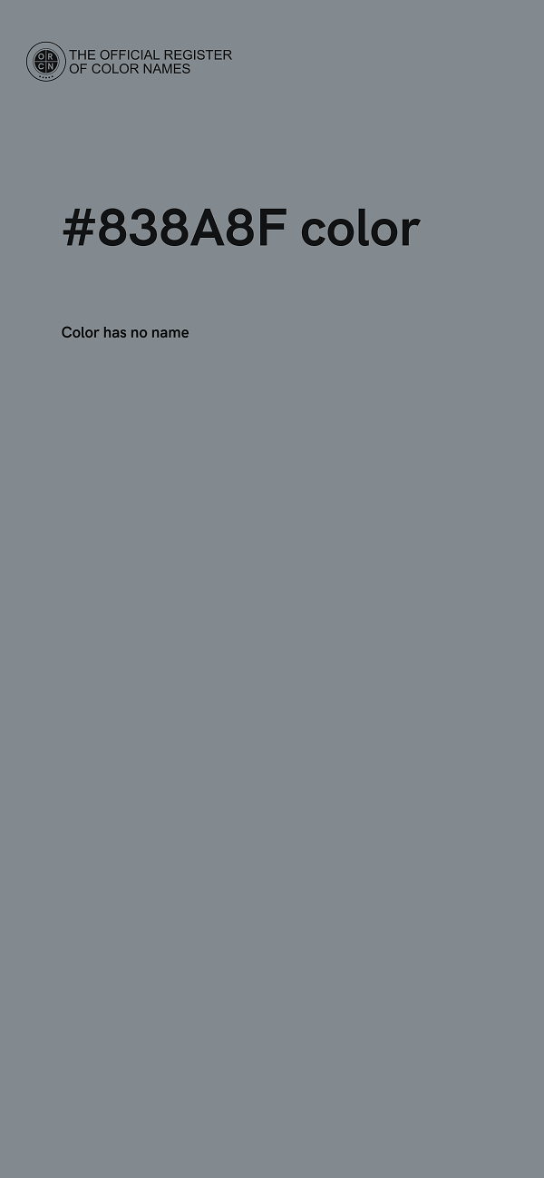 #838A8F color image