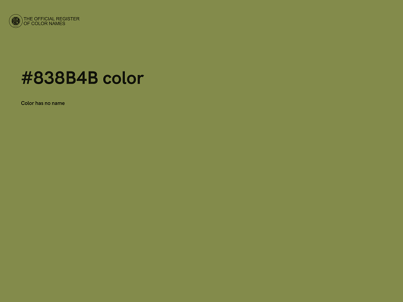 #838B4B color image