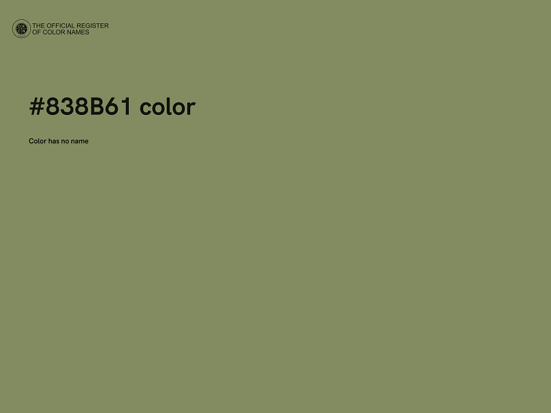 #838B61 color image