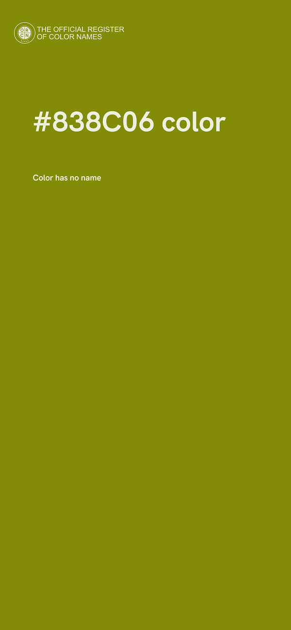 #838C06 color image