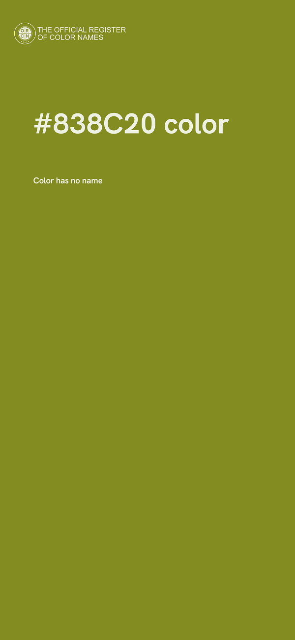 #838C20 color image