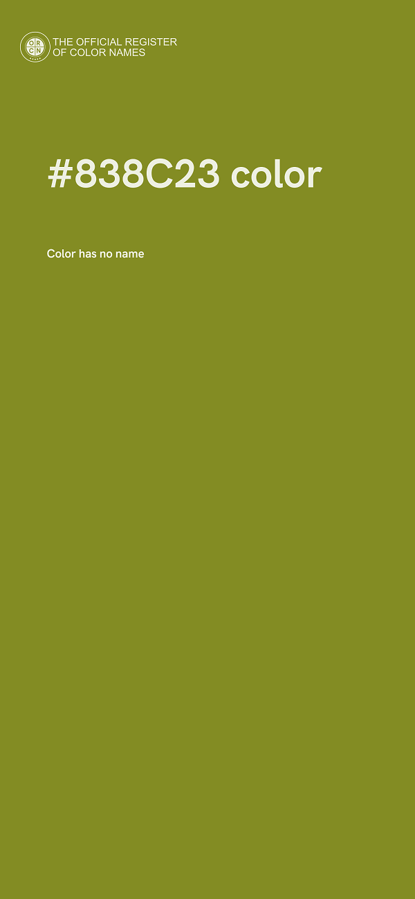 #838C23 color image