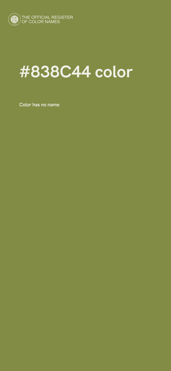 #838C44 color image