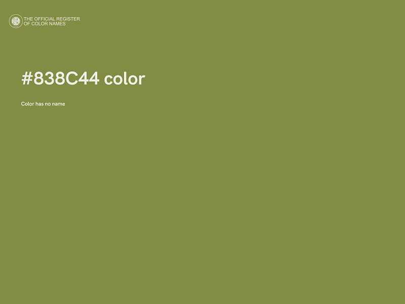 #838C44 color image