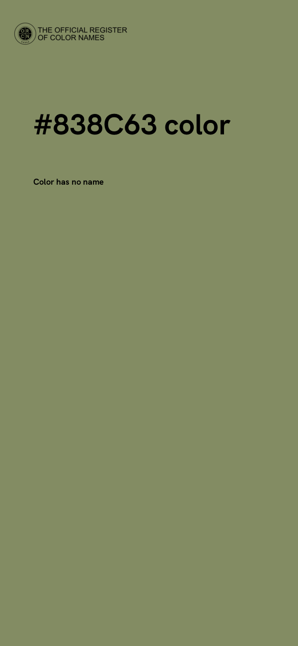 #838C63 color image
