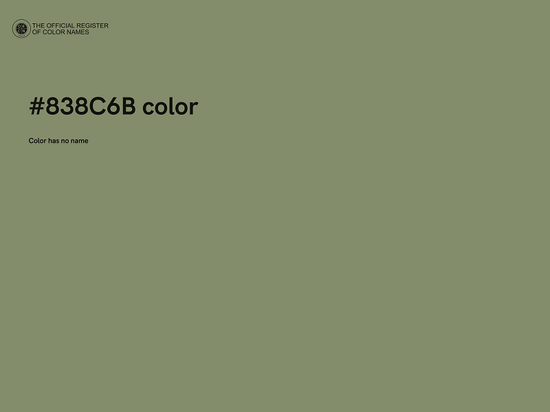 #838C6B color image