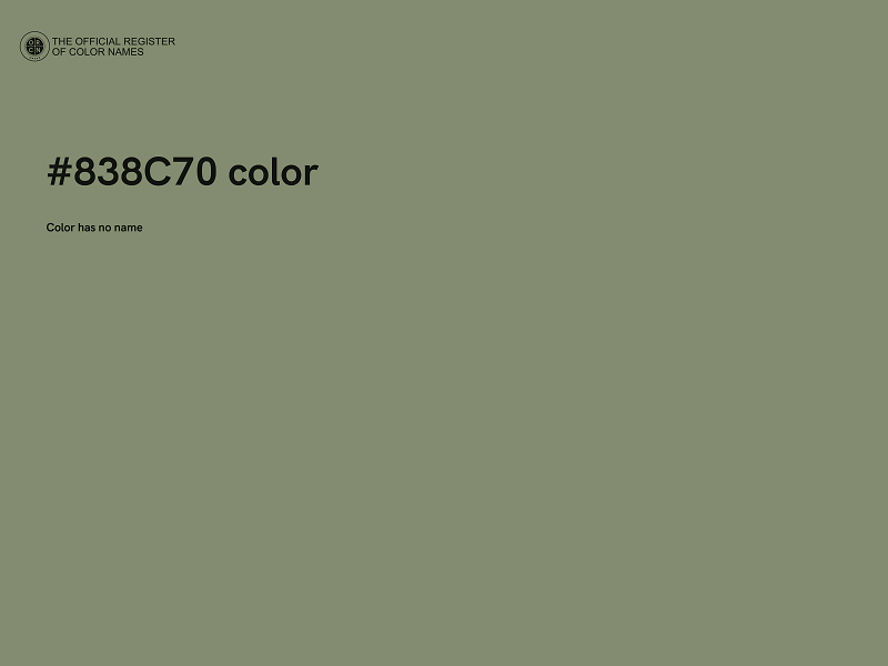 #838C70 color image