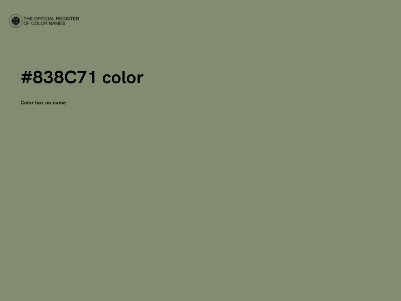 #838C71 color image