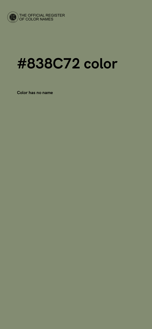 #838C72 color image